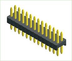 1.27X2.54mm پین هدر راست نوع دو ردیف