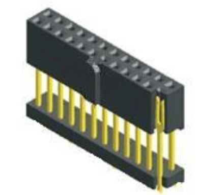 2.54mm زن هدر اضافه کردن پلاستیک H=19.5mm